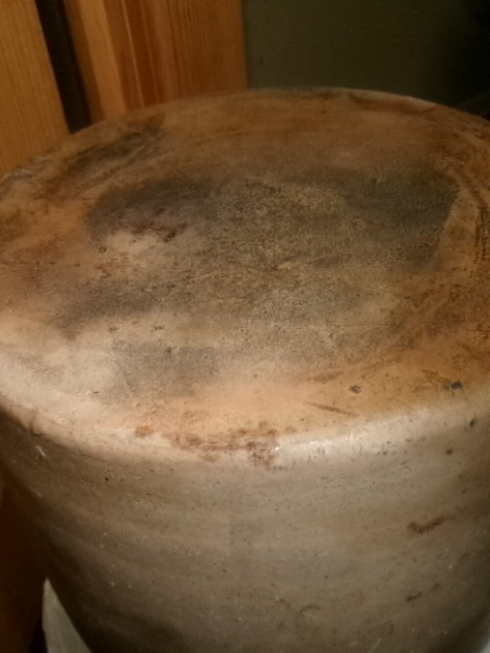 antique 1880 2 gal stoneware salt glaze crock jar or butter jar 10.5 H 8.5 w - Picture 3 of 7